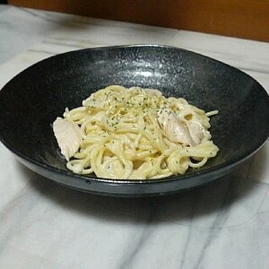 手軽に簡単 ささみとえのきのクリームパスタ♪